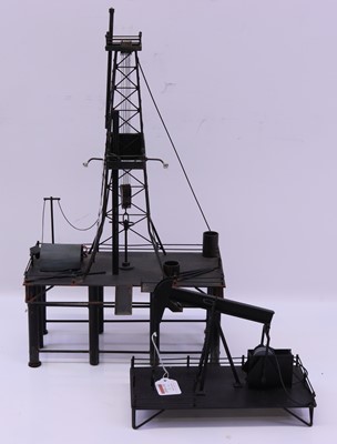 Lot 8 - A home made metal model of an Oil Rig,...
