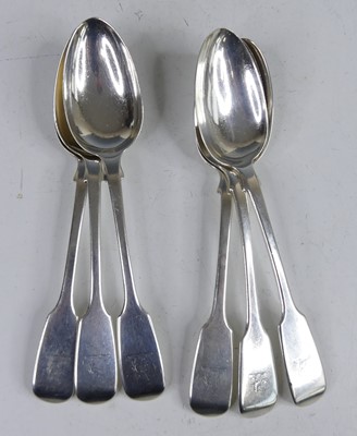 Lot 2142 - A set of six early Victorian silver table...