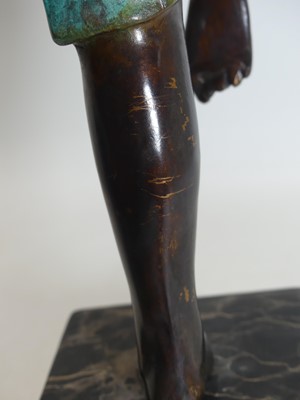 Lot 68 - A Large patinated bronze standing figure, in...