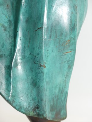 Lot 68 - A Large patinated bronze standing figure, in...