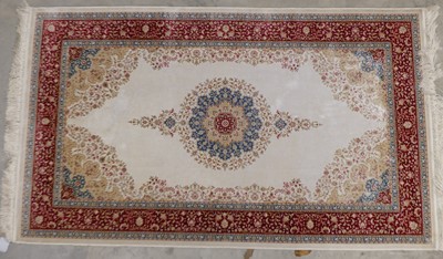 Lot 2494 - A pair of contemporary Persian bamboo-silk...