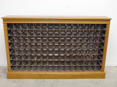 Lot 1524 - A contemporary blond oak 120 bottle capacity...