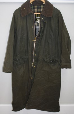 Lot 847 - A Gent's Barbour Burghley full length green...