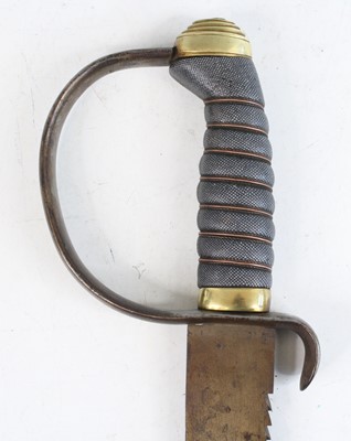 Lot 778 - A pioneer type sword, having a 67.5cm saw back...