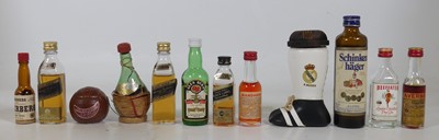 Lot 1486 - Assorted spirit miniatures, to include Johnnie...