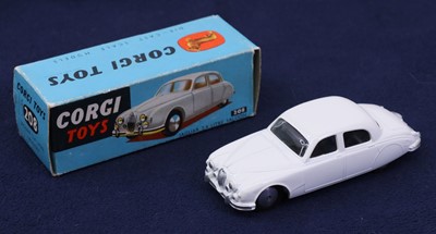 Lot 1268 - Corgi Toys, 208 Jaguar 2.4 litre, white body...