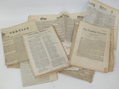 Lot 536 - A collection of 19th-century newspapers, to...