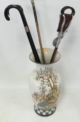 Lot 557 - An oriental pottery vase, incise decorated...
