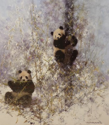 Lot 1085 - David Shepherd - Winter in Wolong, limited...
