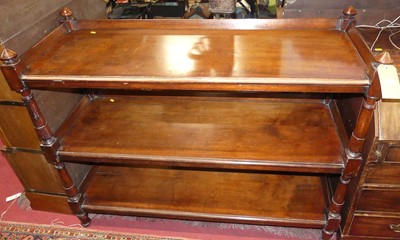 Lot 1340 - A mid-Victorian mahogany buffet, raised on...