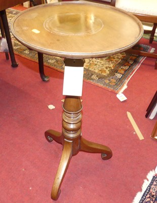 Lot 1347 - A 19th century mahogany circular fixed top...