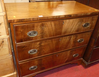 Lot 1357 - A pair of early Victorian mahogany and flame...