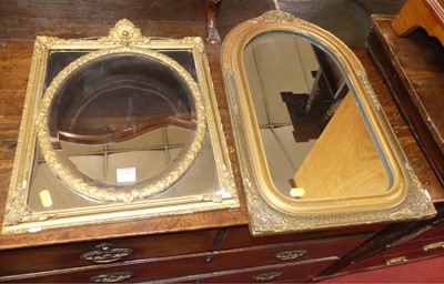 Lot 1358 - Two circa 1900 giltwood and gesso wall mirrors,...