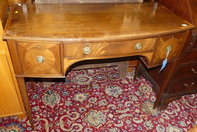 Lot 1379 - An Edwardian mahogany, crossbanded and chequer...
