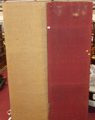 Lot 1391 - One fabric folding dressing screens