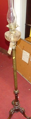 Lot 1415 - A late Victorian walnut, brass and glass...