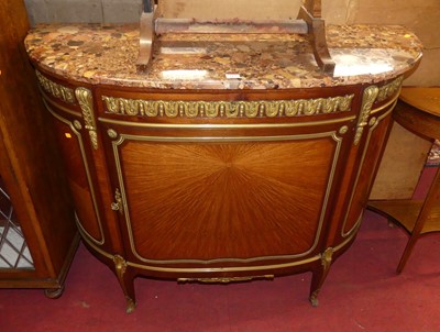 Lot 1475 - A French mahogany, kingwood and gilt bronze...