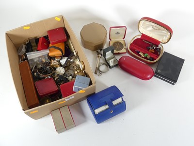 Lot 444 - A collection of costume jewellery and watches,...