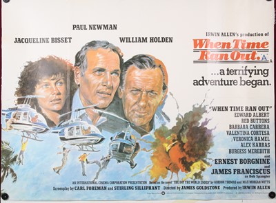 Lot 1002 - When Time Ran Out, 1980, UK quad film poster,...
