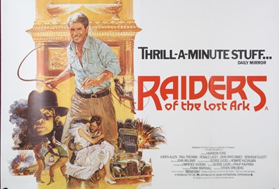 Lot 1012 - Raiders Of The Lost Ark, 1981, UK quad film...