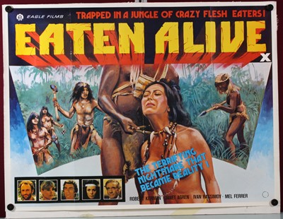 Lot 1029 - Eaten Alive, 1980, UK quad poster starring...