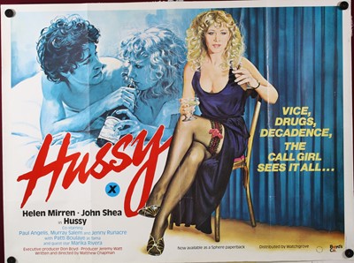 Lot 1027 - Hussy, 1980, UK quad poster starring Helen...