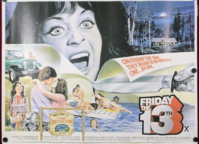 Lot 1005 - Friday The 13th, 1980 UK quad film poster,...