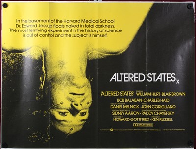 Lot 1018 - Altered States, 1981, UK quad poster, starring...