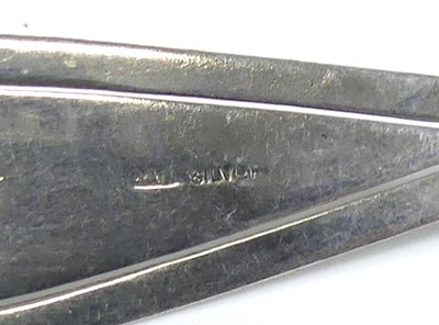 Lot 41 - A late Victorian silver initialled bookmark,...