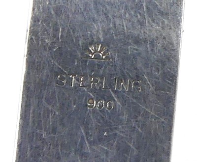 Lot 41 - A late Victorian silver initialled bookmark,...
