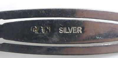 Lot 41 - A late Victorian silver initialled bookmark,...