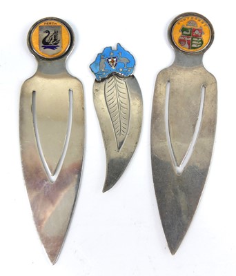 Lot 45 - Three Australian souvenir bookmarks,...