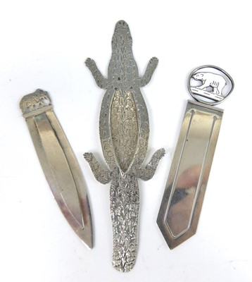 Lot 9 - A Victorian silver novelty bookmark in the...
