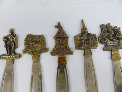 Lot 19 - A collection of white metal and brass capped...