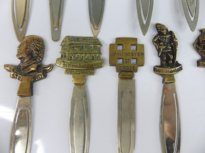 Lot 19 - A collection of white metal and brass capped...