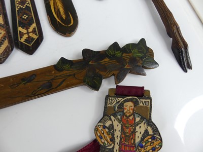 Lot 42 - A collection of carved olive and other wooden...