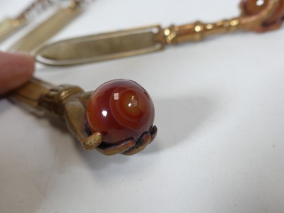 Lot 58 - A collection of Victorian hardstone topped...