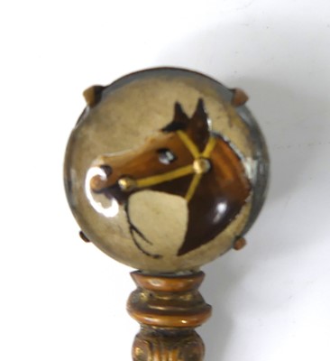 Lot 65 - A Victorian Essex Crystal horse head topped...