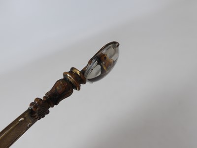 Lot 65 - A Victorian Essex Crystal horse head topped...