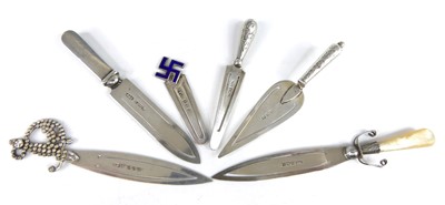 Lot 53 - Six Victorian and later silver novelty...
