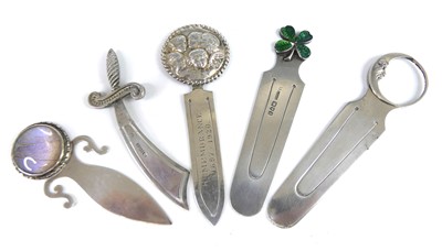 Lot 24 - Five Victorian and later silver novelty...