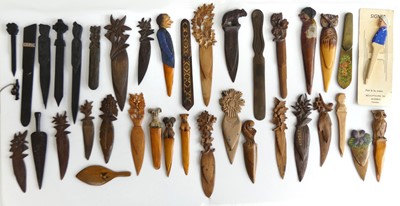 Lot 55 - A collection of ebonised, wooden and Tunbridge...