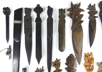 Lot 55 - A collection of ebonised, wooden and Tunbridge...