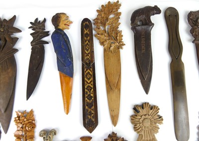 Lot 55 - A collection of ebonised, wooden and Tunbridge...