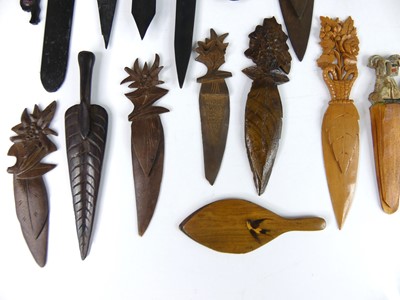 Lot 55 - A collection of ebonised, wooden and Tunbridge...