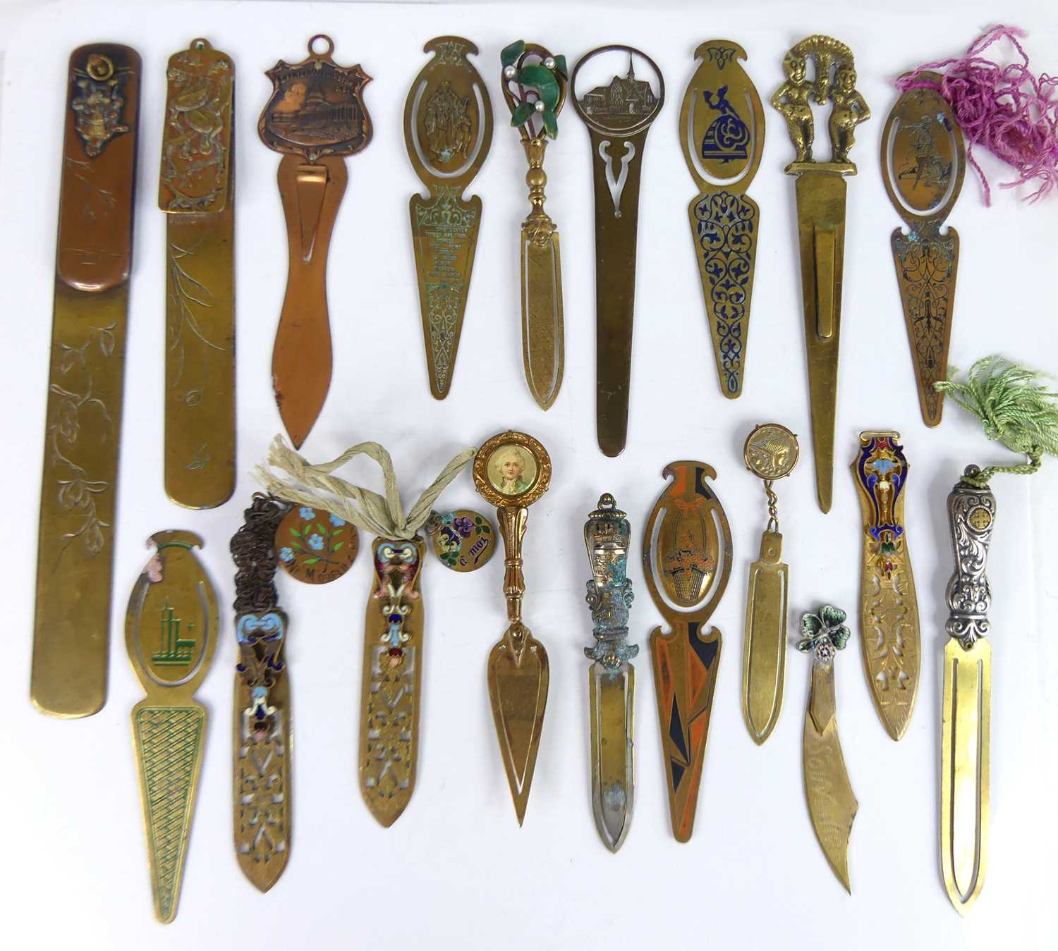 Lot 23 - A collection of Victorian and later brass...