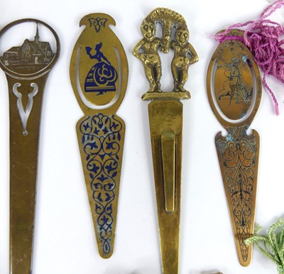 Lot 23 - A collection of Victorian and later brass...