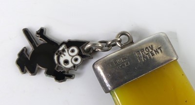 Lot 51 - A 1920s Felix the Cat silver mounted bakelite...