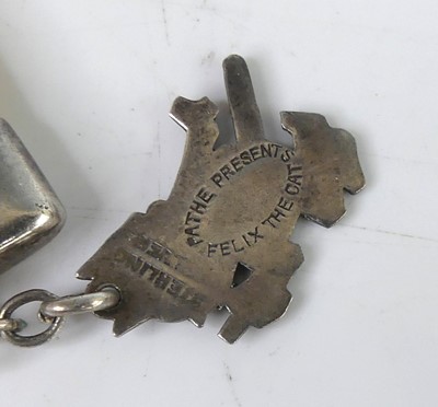 Lot 51 - A 1920s Felix the Cat silver mounted bakelite...