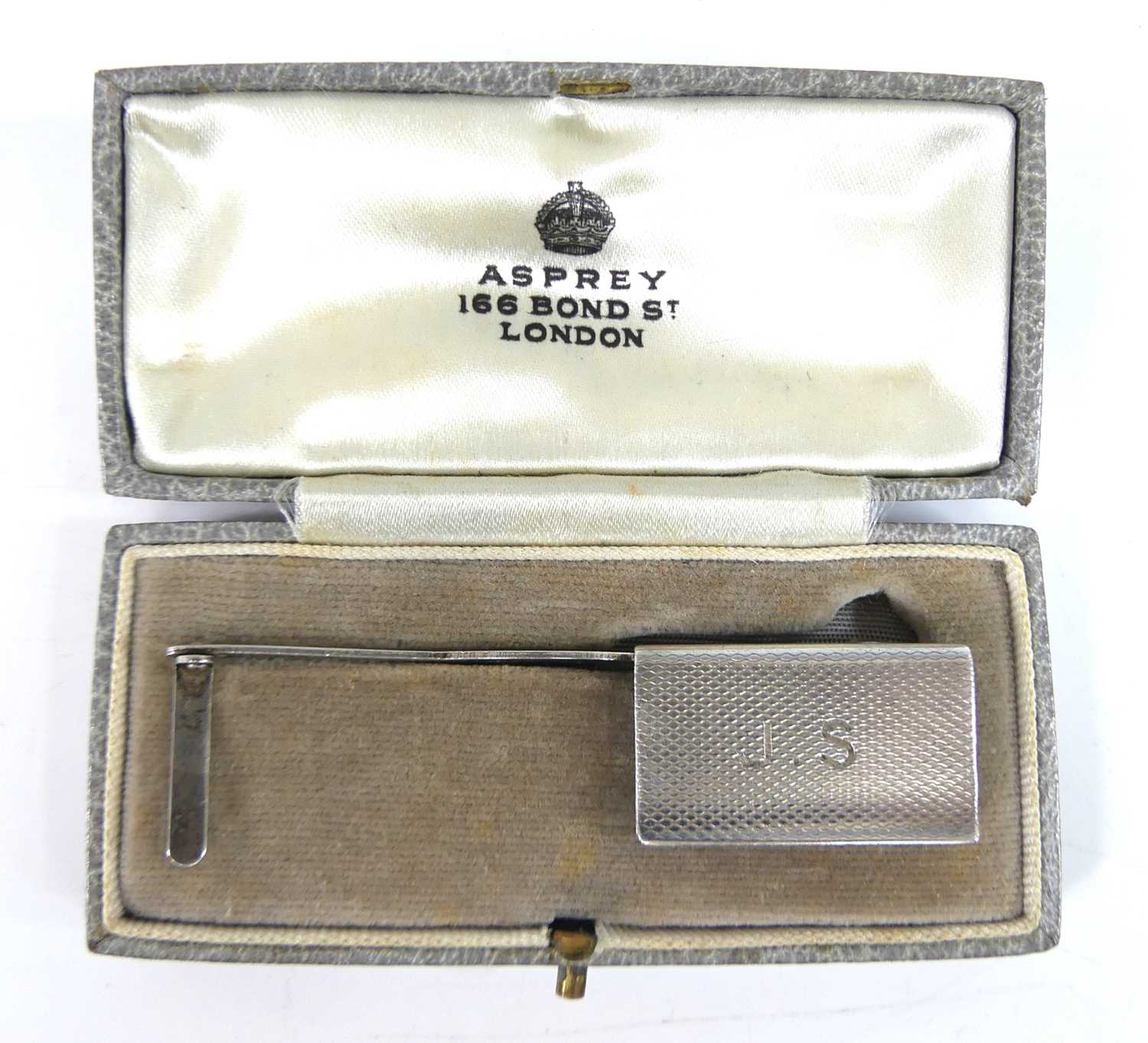 Lot 64 - A cased Asprey & Co silver patented sprung...